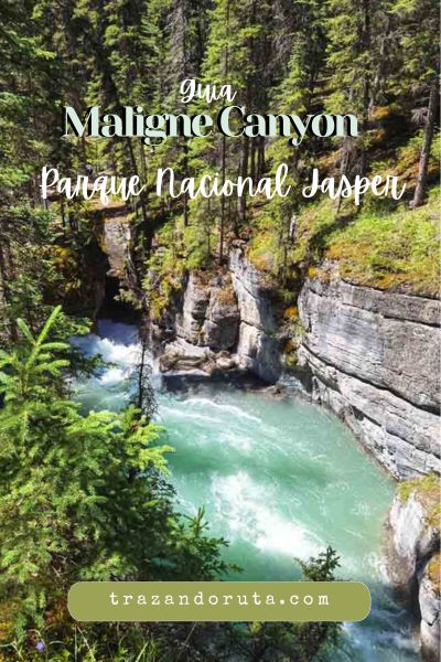 guía ruta maligne canyon jasper national park